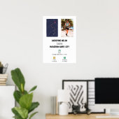 Personalized 1st Half Marathon Finisher Map Poster (Thuiskantoor)