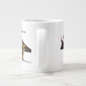 Personalized 2025 Black Gold Graduate Mug Grote Koffiekop (Achterkant)