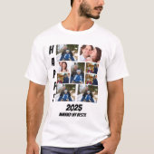 Personalized 2025 couple memories 9 Photo Collage T-shirt (Voorkant)
