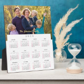 Personalized 2026 Family Photo Yearly Calendar Fotoplaat (Zijkant)