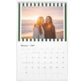 Personalized 20XX Wall Calendar - Green Striped  Kalender (Feb 2027)