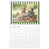 Personalized 20XX Wall Calendar - Green Striped  Kalender (Jan 2027)
