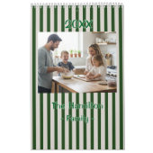 Personalized 20XX Wall Calendar - Green Striped  Kalender (Hoes)