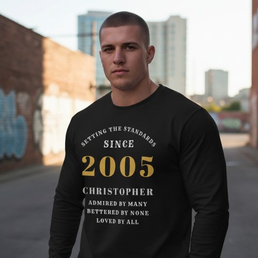 Personalized 21st Birthday 2005 Add Name T-shirt