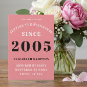 Personalized 21st Birthday 2005 Add Your Name Pink Kaart