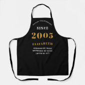 Personalized 21st Birthday 2005 Black & Gold Schort (Voorkant)