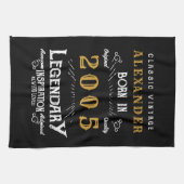 Personalized 21st Birthday 2005 Vintage Legend Theedoek (Horizontaal)