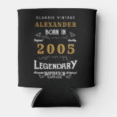 Personalized 21st Birthday 2005 Vintage Legendary Blikjeskoeler (Voorkant)