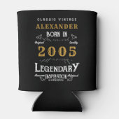 Personalized 21st Birthday 2005 Vintage Legendary Blikjeskoeler (Achterkant)