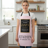Personalized 21st Birthday Cook Chef Baker Pink Schort