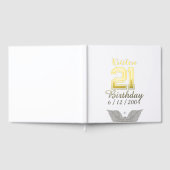 Personalized 21st Birthday gold typography Gastenboek (Volledig)