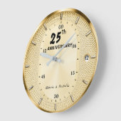 Personalized 25th Anniversary Gold Grote Klok (Hoek)