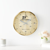 Personalized 25th Anniversary Gold Grote Klok (Huis)