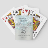 Personalized 25th Wedding Anniversary Party Favor  Pokerkaarten (Achterkant)