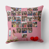 Personalized 25th Wedding Anniversary Photo Collag Kussen (Achterkant)