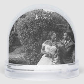 Personalized 2 Photo & Custom Text Template Sneeuwbol (Achterkant)