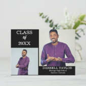 Personalized 2-Photo Graduation Announcement Aankondiging (Staand voorkant)