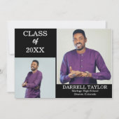 Personalized 2-Photo Graduation Announcement Aankondiging (Achterkant)