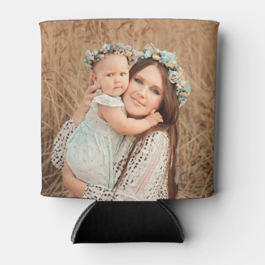 Personalized 2 Photo Template Double Sided Can Coo Blikjeskoeler (Voorkant)