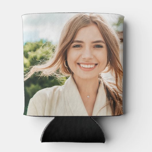Personalized 2 Photo Template Double Sided Can Coo Blikjeskoeler (Achterkant)