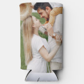 Personalized 2 Photo Template Double Sided Can Coo Seltzer Blikjeskoeler (Voorkant)