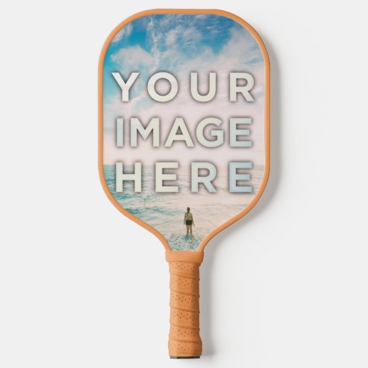Personalized 2 photos Cool Simple Pickleball Paddle (Voorkant)