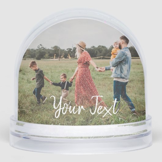 Personalized 2 Photos & Custom Text Template Sneeuwbol (Voorkant)