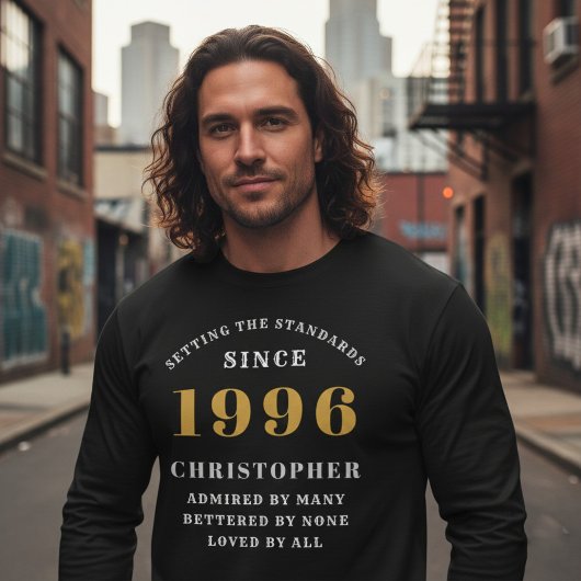 Personalized 30th Birthday 1996 Add Name T-shirt