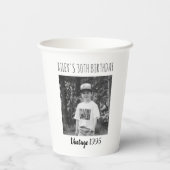 Personalized 30th Birthday Custom Photo Face Party Papieren Bekers (Achterkant)