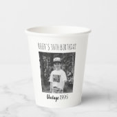 Personalized 30th Birthday Custom Photo Face Party Papieren Bekers (Voorkant)