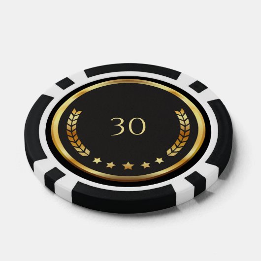 Personalized 30th Birthday Poker Chips (Enkel)