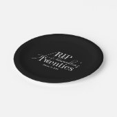 Personalized 30th birthday RIP 20s party Papieren Bordje (Gekanteld)