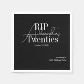 Personalized 30th birthday RIP 20s party Servet (Voorkant)
