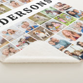 Personalized 36 Photos Collage Cute Trendy Family Sherpa Deken (3/4)