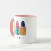 Personalized 3 Best Friends Mug | Custom BFF Gift Mok (Voorkant links)