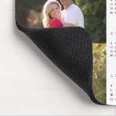 Personalized 3 Photo Collage Family 2026 Calendar Muismat (Hoek)