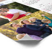 Personalized 3 Photo Collage Family 2026 Calendar Poster (Hoek)