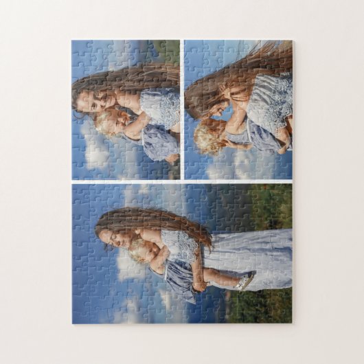 Personalized 3 Photo Collage Jigsaw Puzzle Legpuzzel (Verticaal)