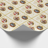 Personalized 3 Photo - Custom Family Holiday Cadeaupapier (Hoek)