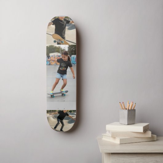 Personalized 3-Photo Wall Art | Custom Kids Photo  Persoonlijk Skateboard (Muurkunst)