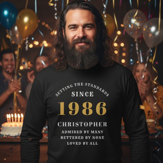 Personalized 40th Birthday 1986 Add Name T-shirt