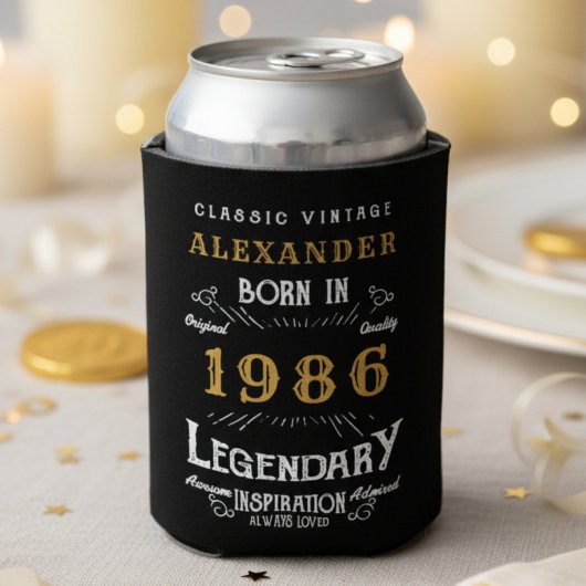 Personalized 40th Birthday 1986 Vintage Legendary Blikjeskoeler