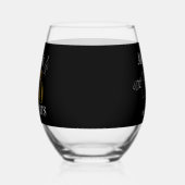 Personalized 40th Birthday Cheers Beers Black Gold Wijnglas Zonder Voet (Links)