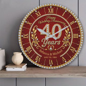 Personalized 40th Wedding Anniversary Grote Klok
