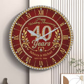 Personalized 40th Wedding Anniversary Grote Klok