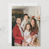 Personalized 4 Family Photo Collage Green Feestdagenkaart (Achterkant)