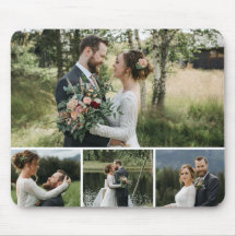 Personalized 4 Photo Collage Mousepad