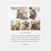 Personalized 4 Photo Collage With Poem Fleece Deken (Voorkant)