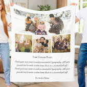 Personalized 4 Photo Collage With Poem Fleece Deken