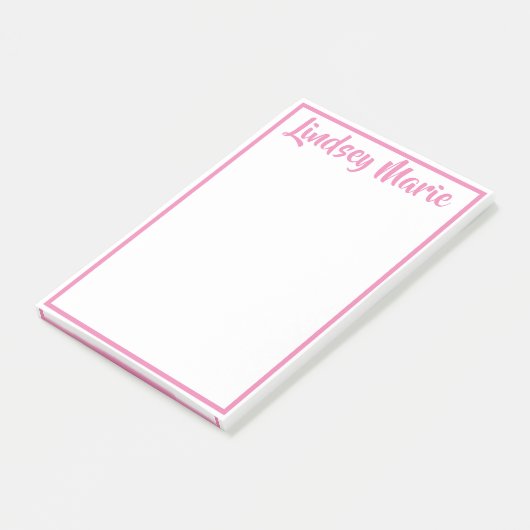PERSONALIZED 4 x 6" naam Post-it notes (Schuin)
